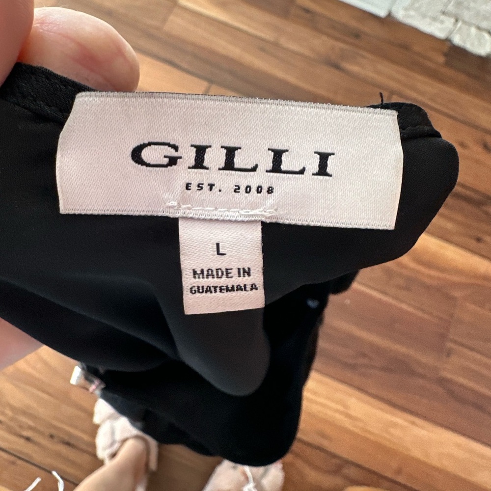 Gilli Solid Black One Shoulder Front Split Maxi D… - image 5